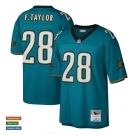 Men's Jacksonville Jaguars #28 Fred Taylor Mitchell & Ness Teal NFL Throwback Football Jersey