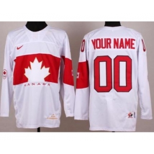 2014 Winter Olympics Canada Team White Customized Hockey Jerseys