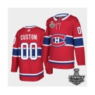 Adidas Canadiens Custom Red Home Authentic 2021 NHL Stanley Cup Final Patch Jersey