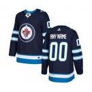 Adidas Winnipeg Jets Customized Authentic Navy Blue Home NHL Jersey