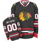 Customized Chicago Blackhawks Jersey Black New Third Man Hockey