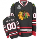 Customized Chicago Blackhawks Jersey Black New Third Stanley Cup Finals Man Hockey