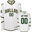 Customized Dallas Stars Jersey White Man Hockey