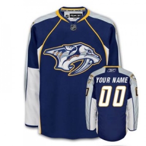 Customized Nashville Predators Jersey Blue Home Man Hockey