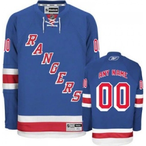 Customized New York Rangers Jersey Blue Home Man Hockey