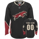 Customized Phoenix Coyotes Jersey Black Third Man Hockey