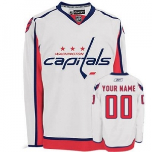 Customized Washington Capitals Jersey White Road Man Hockey