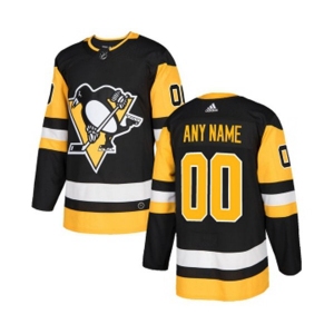 Men's Adidas Pittsburgh Penguins Customized Authentic Black Home NHL Jersey