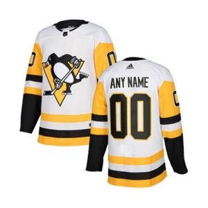 Men's Adidas Pittsburgh Penguins Customized Authentic White Away NHL Jersey