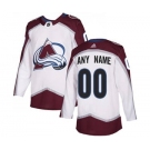 Men's Avalanche Personalized White Road Hockey Jersey