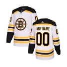 Men's Bruins Personalized White Road Hockey Jersey