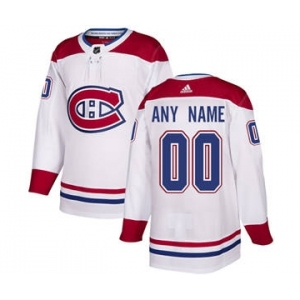 Men's Canadiens Personalized White Road Hockey Jersey