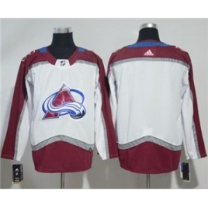 Men's Colorado Avalanche Customized White Road Stitched Hockey Jersey