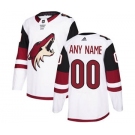 Men's Coyotes Personalized White Road Hockey Jersey