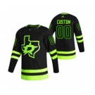 Men's Dallas Stars Custom Black 2020-21 Alternate Authentic Player Hockey Jersey