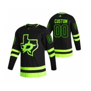 Men's Dallas Stars Custom Black 2020-21 Alternate Authentic Player Hockey Jersey