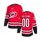 Men's Hurricanes Personalized Red Home Hockey Jersey