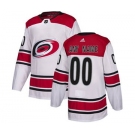 Men's Hurricanes Personalized White Road Hockey Jersey