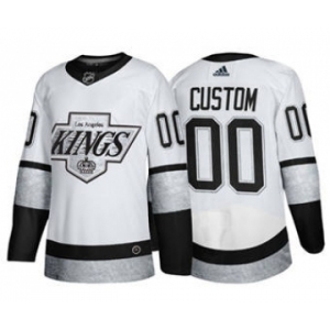 Men's Los Angeles Kings Active Player Custom White Throwback Stitched Hockey Jersey