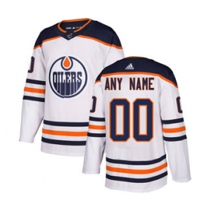 Men's Oilers Personalized White Road Hockey Jersey