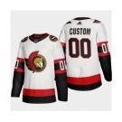 Men's Ottawa Senators Custom 2020-21 Authentic Player Away Stitched Hockey Jersey White