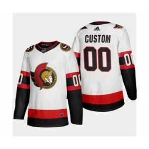 Men's Ottawa Senators Custom 2020-21 Authentic Player Away Stitched Hockey Jersey White