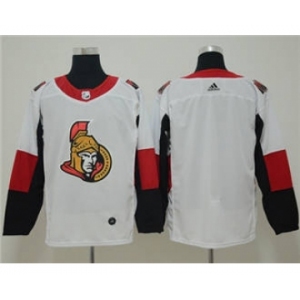 Men's Ottawa Senators Customized White Road Stitched Hockey Jersey