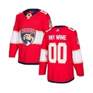 Men's Panthers Personalized Red Home Hockey Jersey