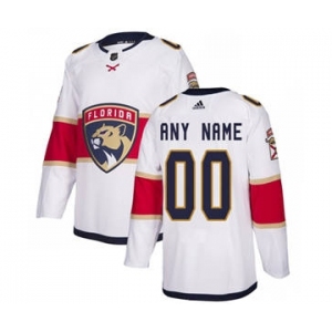 Men's Panthers Personalized White Road Hockey Jersey