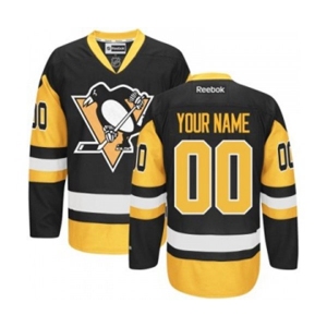 Men's Reebok Pittsburgh Penguins Customized Authentic Black-Gold Third NHL Jersey