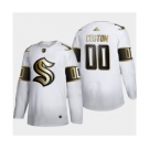 Men's Seattle Kraken Custom White Golden Edition Limited Stitched Hockey Jersey