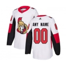 Men's Senators Personalized White Road Hockey Jersey