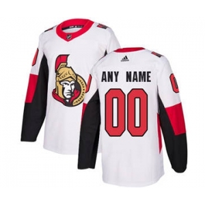 Men's Senators Personalized White Road Hockey Jersey