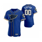 Men's St. Louis Blues Custom 2020 Hockey x Baseball Crossover Edition Baseball Jersey Blue