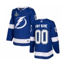 Men's Tampa Bay Lightning Active Player Custom 2021 Blue Stanley Cup Champions Stitched Hockey Jersey