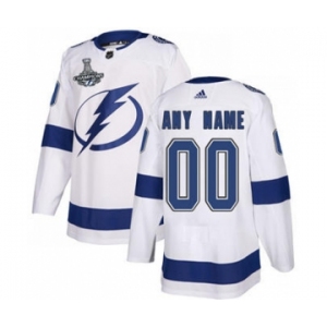 Men's Tampa Bay Lightning Active Player Custom 2021 White Stanley Cup Champions Stitched Hockey Jersey