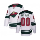 Men's Wild Personalized White Road Hockey Jersey