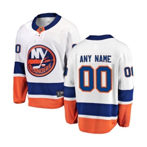 New York Islanders Customized Fanatics Branded White Away Breakaway NHL Jersey