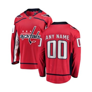 Washington Capitals Customized Fanatics Branded Red Home Breakaway NHL Jersey