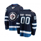 Winnipeg Jets Customized Fanatics Branded Navy Blue Home Breakaway NHL Jersey