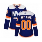 Women Adidas New York Islanders Customized Authentic Blue Alternate NHL Jersey