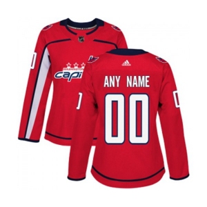 Women Adidas Washington Capitals Customized Premier Red Home NHL Jersey