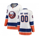 Women New York Islanders Customized Fanatics Branded White Away Breakaway NHL Jersey