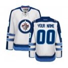 Women Reebok Winnipeg Jets Customized Premier White Away NHL Jersey