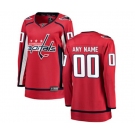 Women Washington Capitals Customized Fanatics Branded Red Home Breakaway NHL Jersey