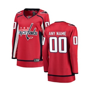 Women Washington Capitals Customized Fanatics Branded Red Home Breakaway NHL Jersey