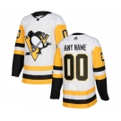 Women's Adidas Pittsburgh Penguins Customized Authentic White Away NHL Jersey