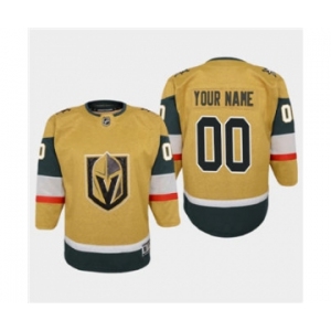 Youth Vegas Golden Knights Custom 2020-21 Player Alternate Stitched Hockey Jersey Gold