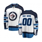 Youth Winnipeg Jets Customized Fanatics Branded White Away Breakaway NHL Jersey