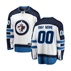 Youth Winnipeg Jets Customized Fanatics Branded White Away Breakaway NHL Jersey